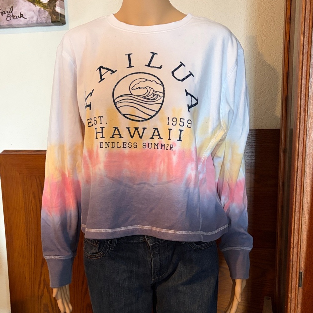 Ocean Drive Kailua Hawaii Tie-Dye Sweatshirt